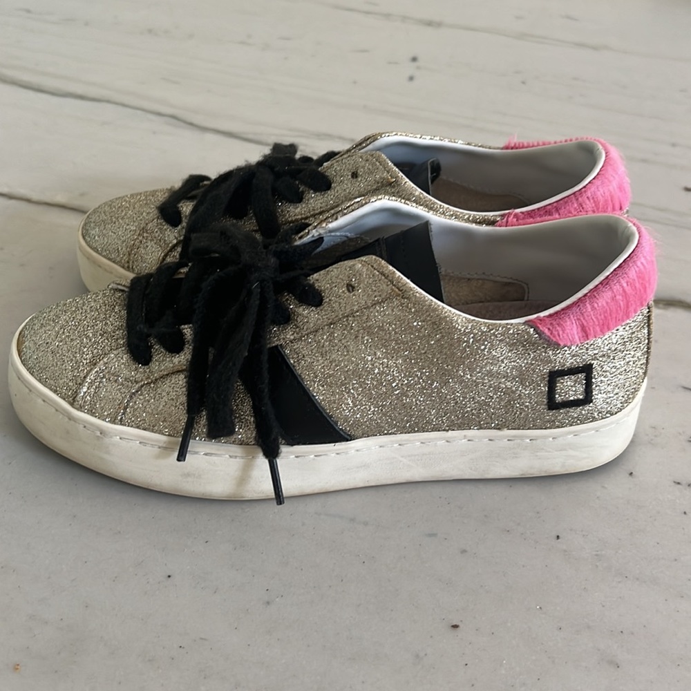 Gold sparkle Date sneakers